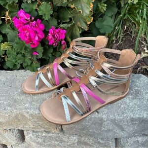 Tucker + Tate Pink Metallic Gladiator Sandals